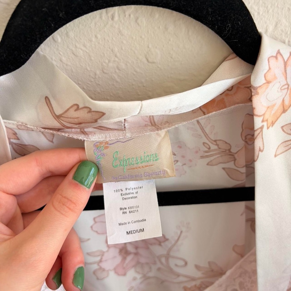 Vintage Satin Lingerie Dress And Robe Set - image 4